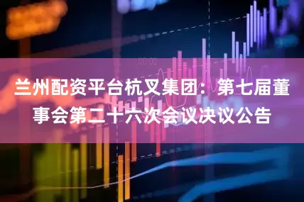 兰州配资平台杭叉集团：第七届董事会第二十六次会议决议公告