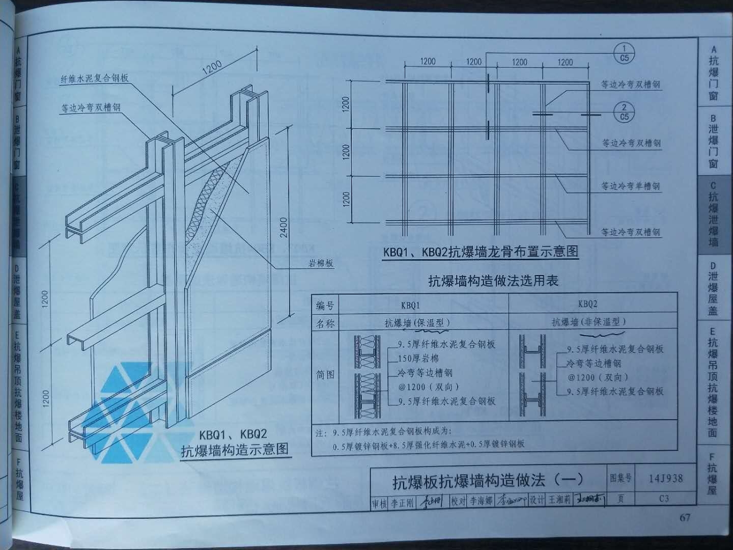 抗爆板抗爆墻構造做法